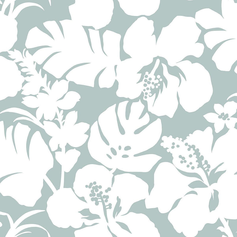 Wallpaper Hibiscus Arboretum Wallpaper Sample // Light Grey 8 x 10 