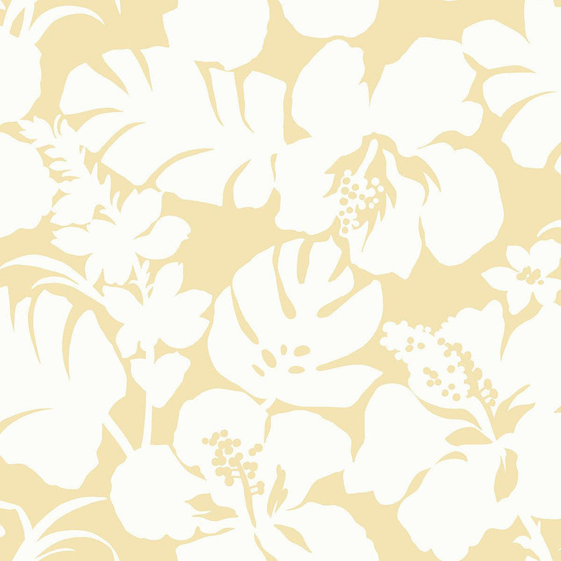 Wallpaper Hibiscus Arboretum Wallpaper Sample // Yellow 8 x 10 