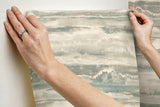 Wallpaper High Tide Peel & Stick Wallpaper // Taupe & Blue 