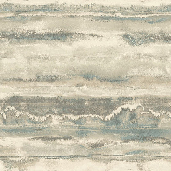 Wallpaper High Tide Peel & Stick Wallpaper // Taupe & Blue 