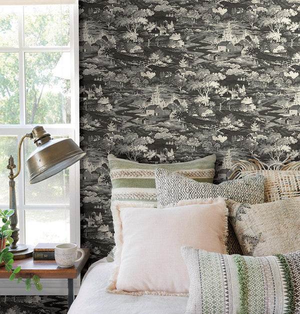 Wallpaper Homestead Wallpaper // Black & Grey 