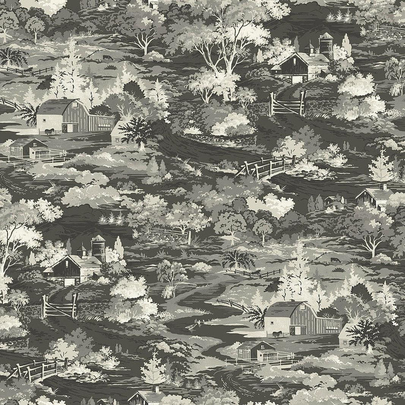 Wallpaper Homestead Wallpaper // Black & Grey 