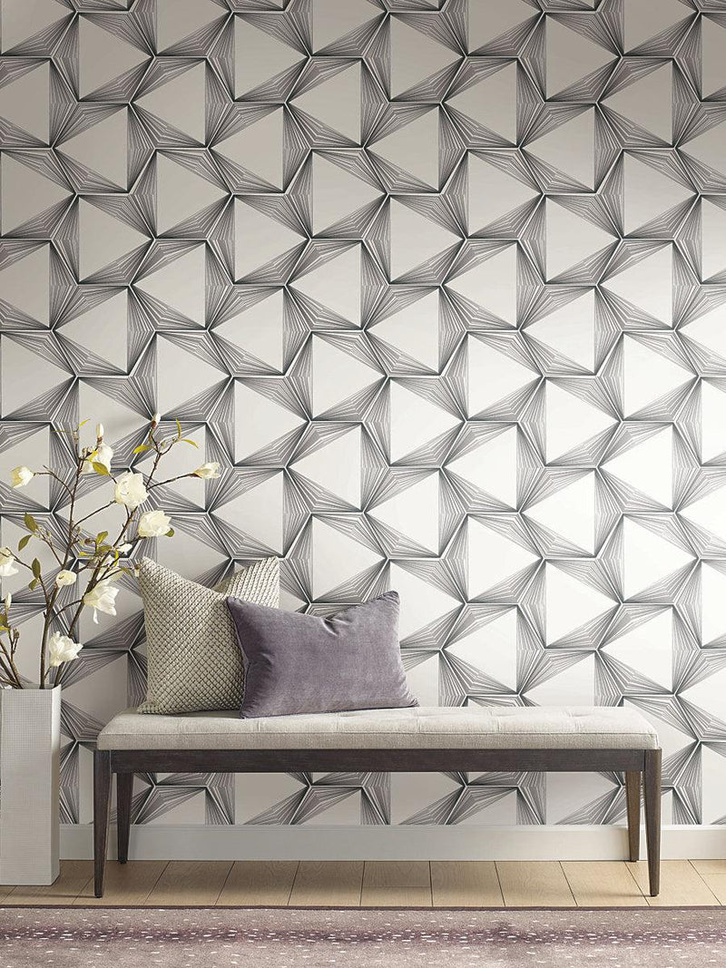 Wallpaper Honeycomb Peel & Stick Wallpaper // Charcoal 