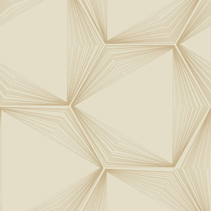 Wallpaper Honeycomb Peel & Stick Wallpaper Sample // Sand & Gold 8 x 10 