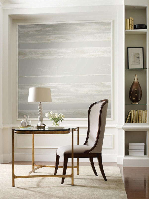 Wallpaper Horizontal Dry Brush Wallpaper // Grey 