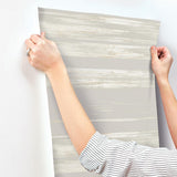 Wallpaper Horizontal Dry Brush Wallpaper // Grey 