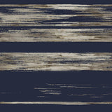 Wallpaper Horizontal Dry Brush Wallpaper // Navy 