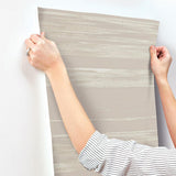 Wallpaper Horizontal Dry Brush Wallpaper // Taupe 