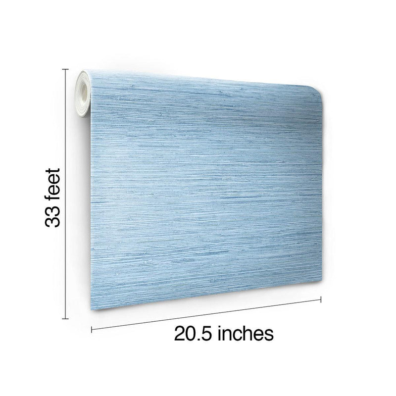 Wallpaper Horizontal Grasscloth Wallpaper // Light Blue 