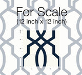 Wallpaper Hourglass Trellis Wallpaper // Navy 