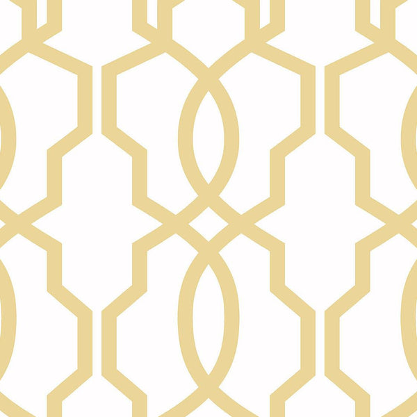 Wallpaper Hourglass Trellis Wallpaper // Yellow 
