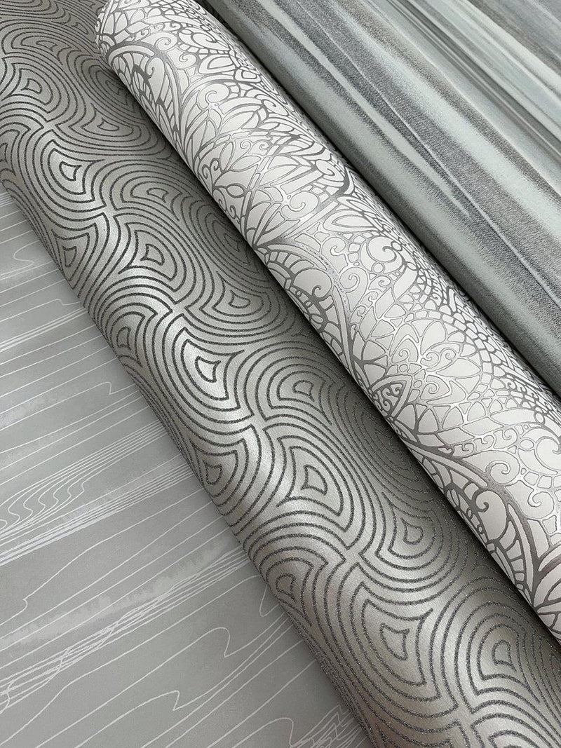 Wallpaper Hourglass Wallpaper // Silver 
