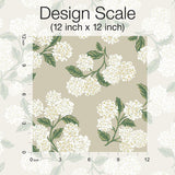 Wallpaper Hydrangea Wallpaper // Beige 