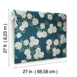 Wallpaper Hydrangea Wallpaper // Blue 