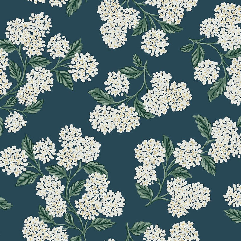 Wallpaper Hydrangea Wallpaper // Blue 