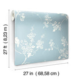 Wallpaper Imperial Blossoms Branch Wallpaper // Blue 
