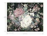 Wallpaper Impressionist Floral Wall Mural // Pink & Black 