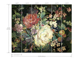 Wallpaper Impressionist Floral Wall Mural // Red & Black 
