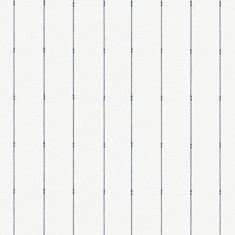 Wallpaper In Stitches Stripe Wallpaper Sample // Navy & Cream 8 x 10 