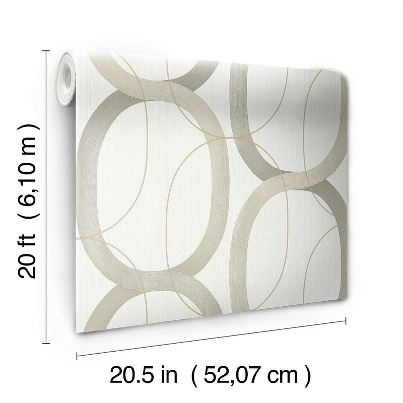 Wallpaper Interlock Peel & Stick Wallpaper // Light Taupe 