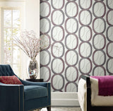 Wallpaper Interlock Wallpaper // Plum 