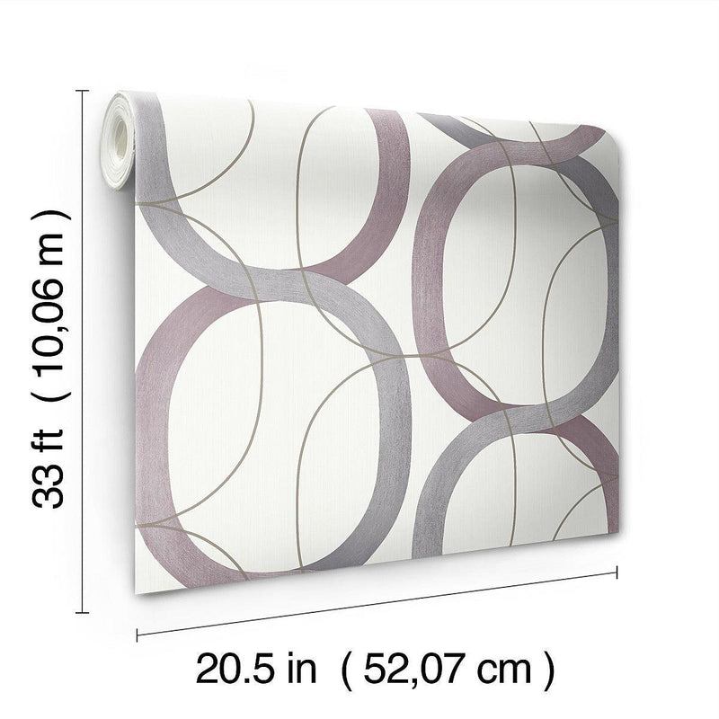 Wallpaper Interlock Wallpaper // Plum 
