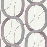 Wallpaper Interlock Wallpaper // Plum 