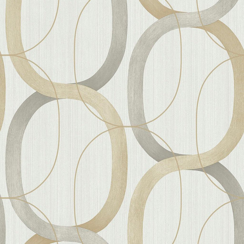 Wallpaper Interlock Wallpaper Sample // Dark Taupe 8 x 10 