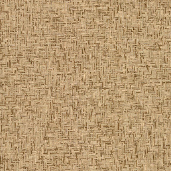 Wallpaper Interlocking Weave Sisal Grasscloth Wallpaper // Brown 