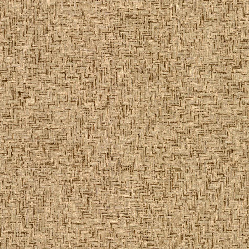 Wallpaper Interlocking Weave Sisal Grasscloth Wallpaper Sample // Brown 8 x 10 
