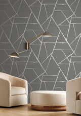 Wallpaper Intersect Wallpaper // Grey Metallic 