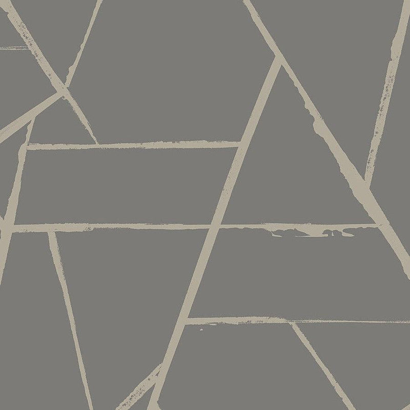 Wallpaper Intersect Wallpaper Sample // Grey Metallic 8 x 10 
