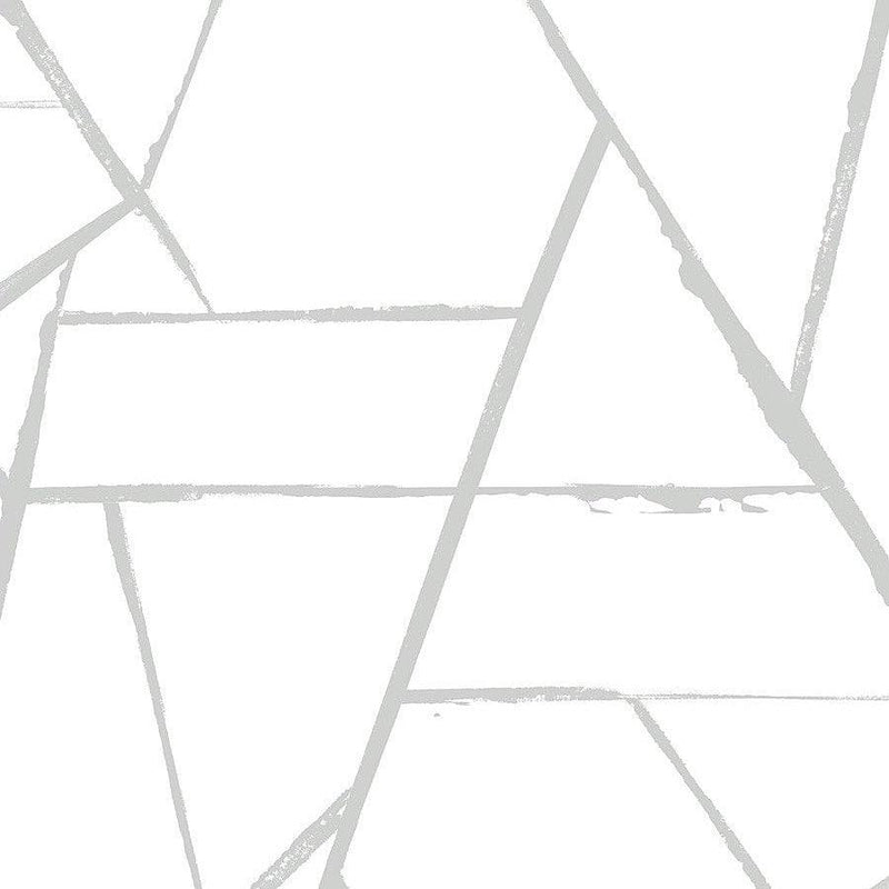 Wallpaper Intersect Wallpaper Sample // Silver Metallic 8 x 10 
