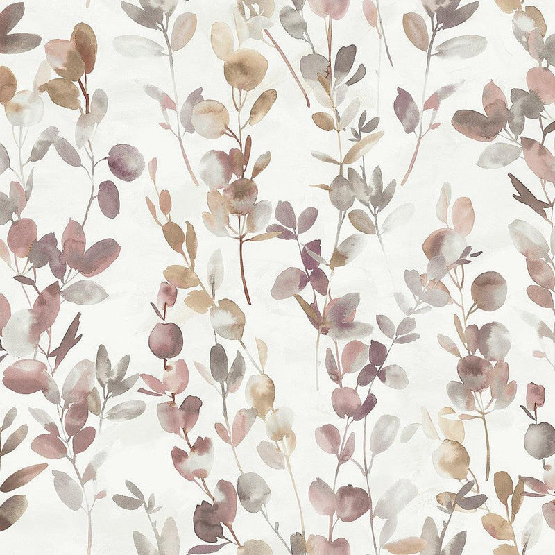 Wallpaper Joyful Eucalpytus Wallpaper Sample // Purple 8 x 10 