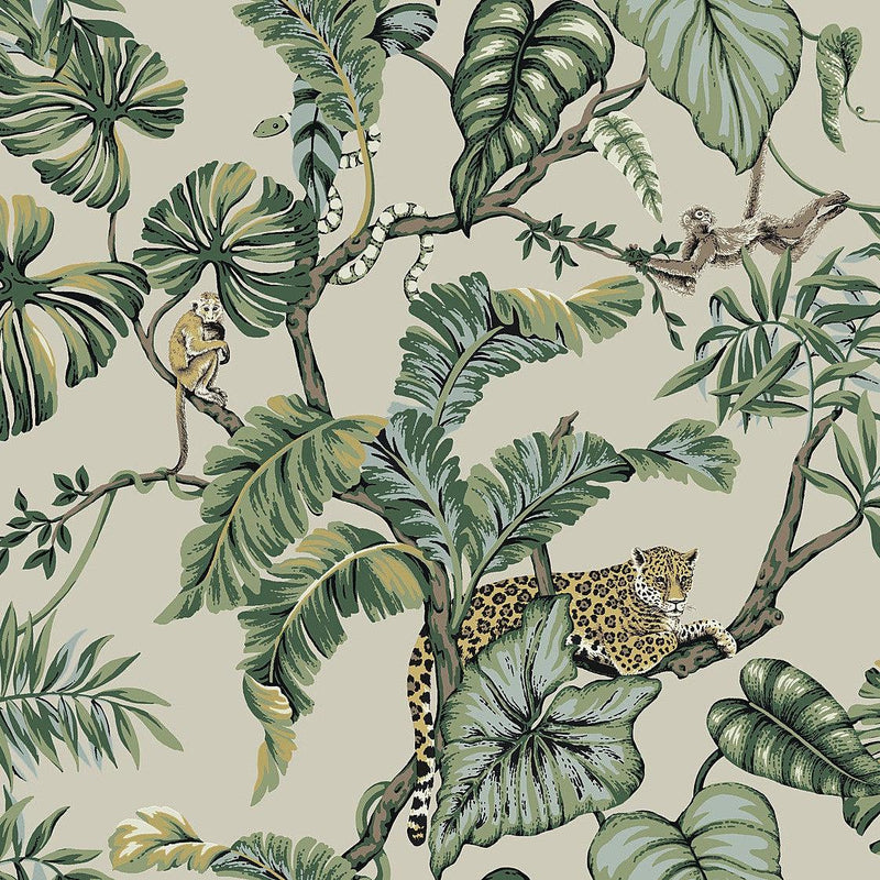 Wallpaper Jungle Cat Wallpaper Sample // Beige 8 x 10 