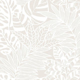 Wallpaper Jungle Leaves Wallpaper // White 