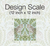 Wallpaper Jungle Leopard Wallpaper // Teal 