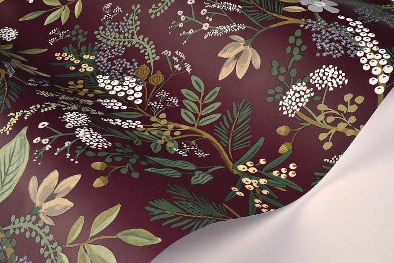 Wallpaper Juniper Forest Wallpaper // Burgundy 