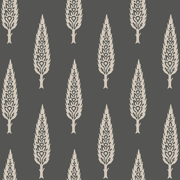 Wallpaper Juniper Tree Wallpaper // Black & Taupe 