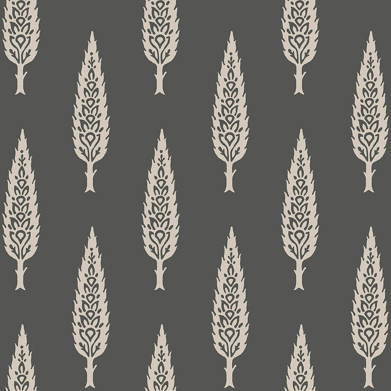 Wallpaper Juniper Tree Wallpaper // Black & Taupe 