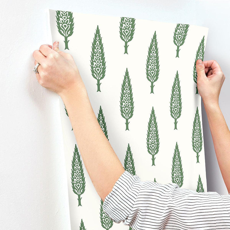 Wallpaper Juniper Tree Wallpaper // Green 