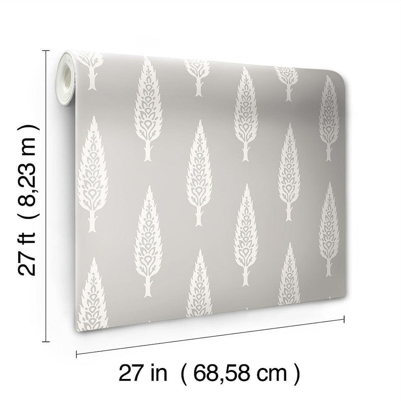 Wallpaper Juniper Tree Wallpaper // Grey 