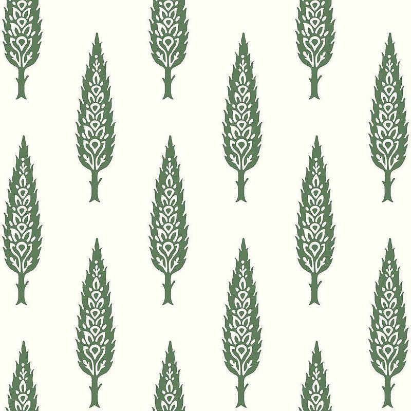 Wallpaper Juniper Tree Wallpaper Sample // Green 8 x 10 