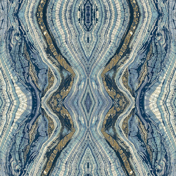 Wallpaper Kaleidoscope Peel & Stick Wallpaper // Blue 
