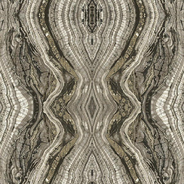 Wallpaper Kaleidoscope Peel & Stick Wallpaper // Dark Grey 