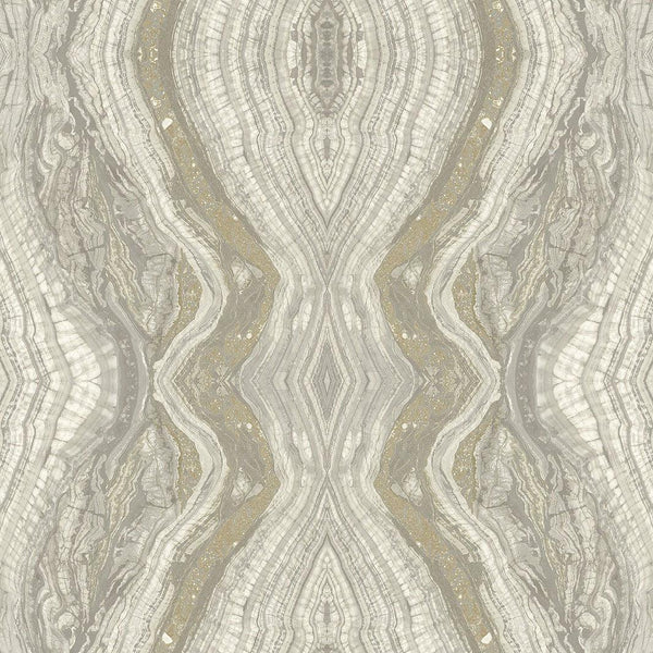 Wallpaper Kaleidoscope Peel & Stick Wallpaper // Light Grey 