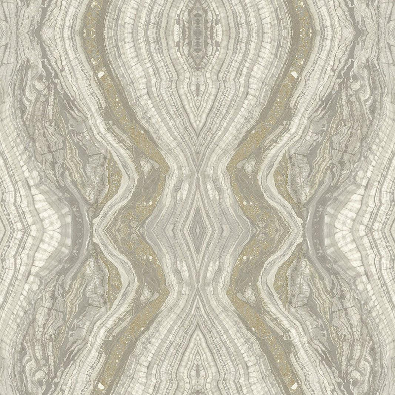 Wallpaper Kaleidoscope Peel & Stick Wallpaper // Light Grey 