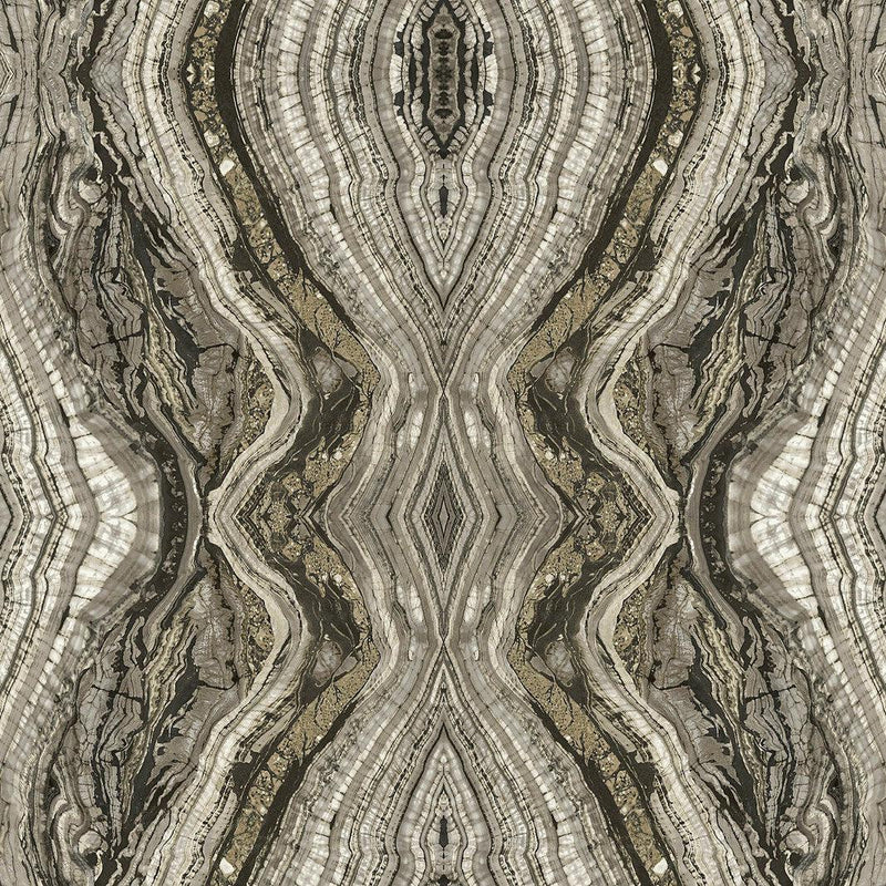 Wallpaper Kaleidoscope Peel & Stick Wallpaper Sample // Dark Grey 8 x 10 