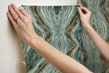 Wallpaper Kaleidoscope Peel & Stick Wallpaper // Teal 