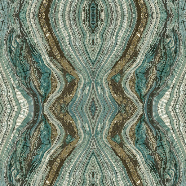 Wallpaper Kaleidoscope Peel & Stick Wallpaper // Teal 